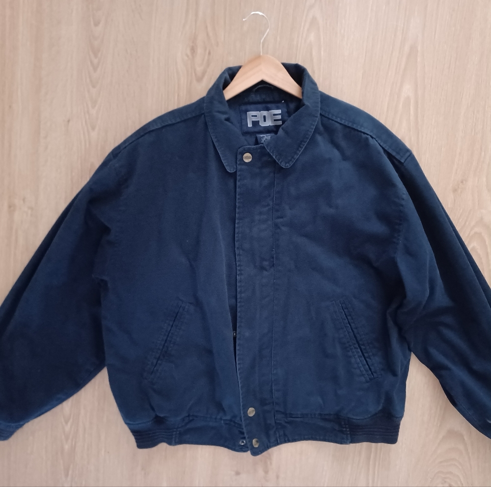 Blue aviator style jacket